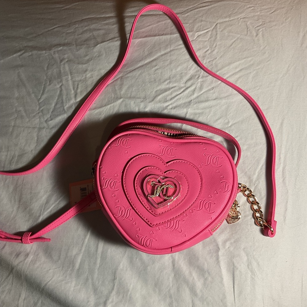 Juicy Couture Pink Only You N Me Heart Crossbody Bag